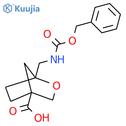 2-Oxabicyclo[2.2.1]heptane-4-carboxylic acid, 1-[[[(phenylmethoxy)carbonyl]amino]methyl]- structure