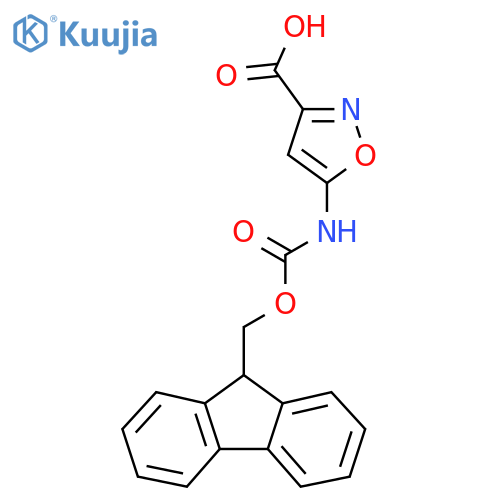 5-({(9H-fluoren-9-yl)methoxycarbonyl}amino)-1,2-oxazole-3-carboxylic acid structure