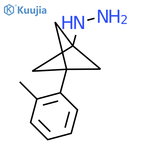 [3-(2-Methylphenyl)-1-bicyclo[1.1.1]pentanyl]hydrazine structure