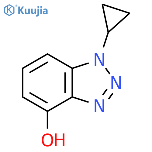 1-cyclopropyl-1H-1,2,3-benzotriazol-4-ol structure
