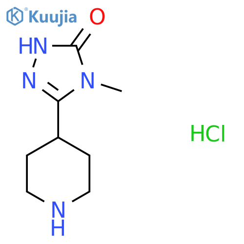 4-Methyl-3-piperidin-4-yl-1H-1,2,4-triazol-5-one;hydrochloride structure