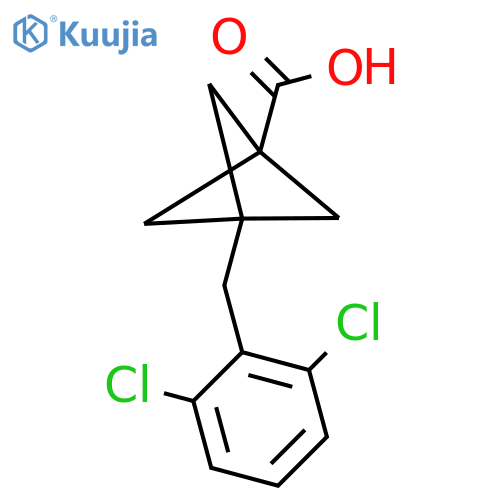 3-[(2,6-Dichlorophenyl)methyl]bicyclo[1.1.1]pentane-1-carboxylic acid structure