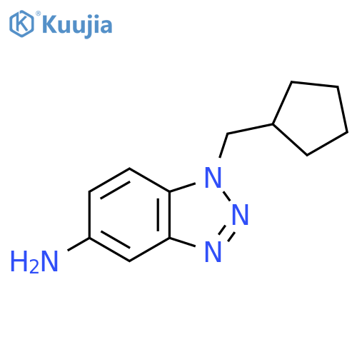1-(cyclopentylmethyl)-1H-1,2,3-benzotriazol-5-amine structure