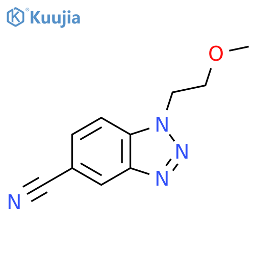 1-(2-methoxyethyl)-1H-1,2,3-benzotriazole-5-carbonitrile structure