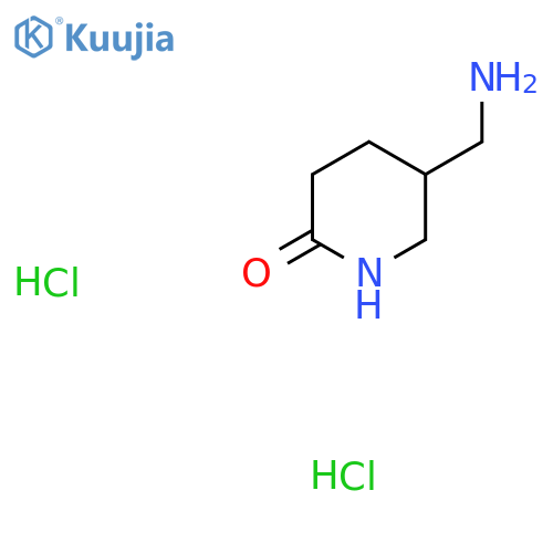 5-(Aminomethyl)piperidin-2-one;dihydrochloride structure
