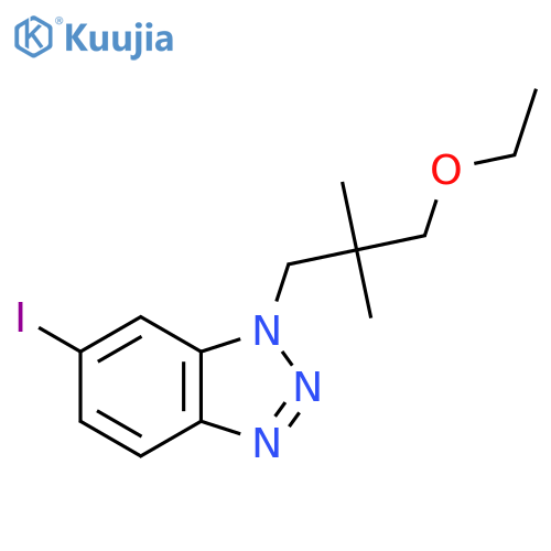 1-(3-ethoxy-2,2-dimethylpropyl)-6-iodo-1H-1,2,3-benzotriazole structure