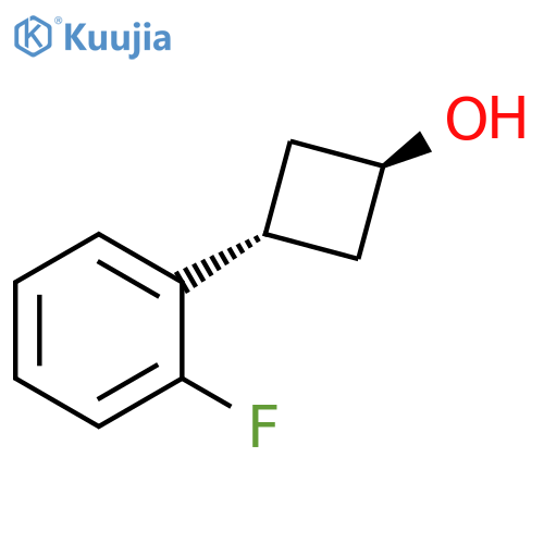 Cyclobutanol, 3-(2-fluorophenyl)-, trans- structure