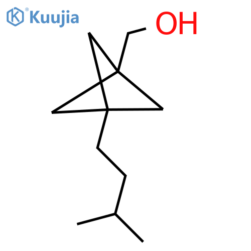 [3-(3-Methylbutyl)-1-bicyclo[1.1.1]pentanyl]methanol structure