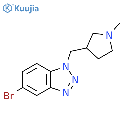 5-bromo-1-[(1-methylpyrrolidin-3-yl)methyl]-1H-1,2,3-benzotriazole structure