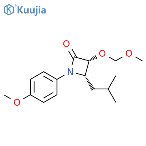 (3R,4S)-3-(Methoxymethoxy)-1-(4-methoxyphenyl)-4-(2-methylpropyl)-2-azetidinone structure