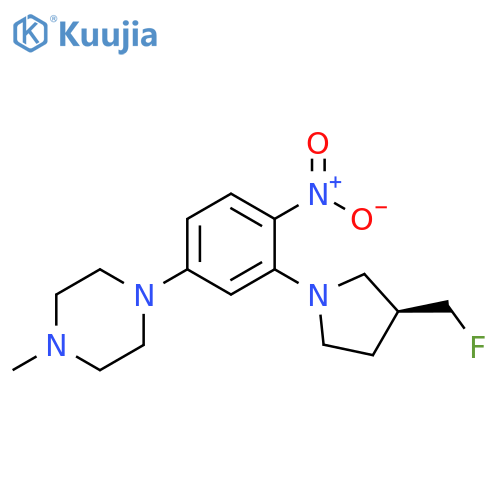 (S)-1-(3-(3-(fluoromethyl)pyrrolidin-1-yl)-4-nitrophenyl)-4-methylpiperazine structure