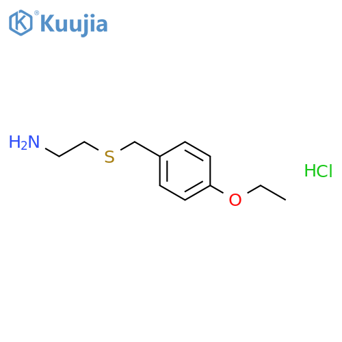 Ethanamine, 2-[[(4-ethoxyphenyl)methyl]thio]-, hydrochloride structure