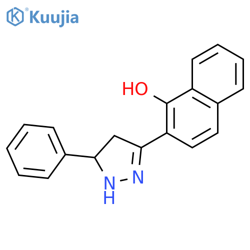1-Naphthalenol, 2-(4,5-dihydro-5-phenyl-1H-pyrazol-3-yl)- structure
