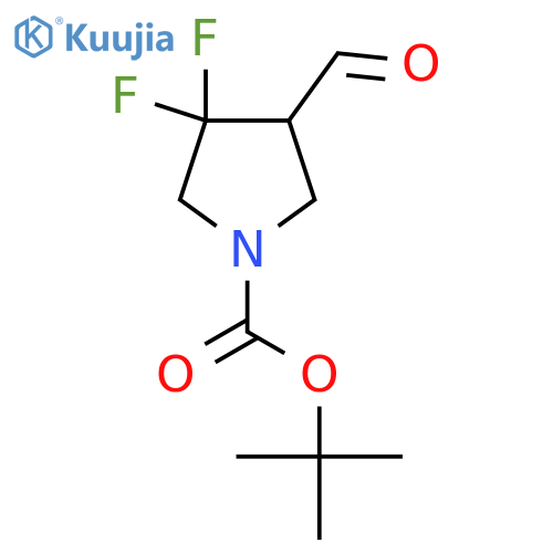 tert-butyl 3,3-difluoro-4-formyl-pyrrolidine-1-carboxylate structure