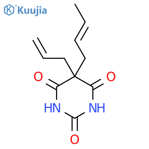 2,4,6(1H,3H,5H)-Pyrimidinetrione,5-(2-buten-1-yl)-5-(2-propen-1-yl)- structure