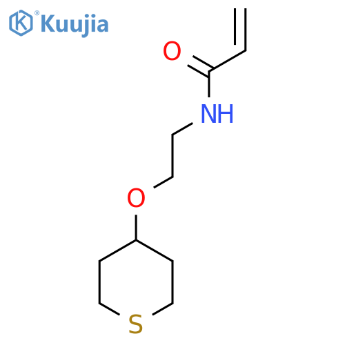 N-2-(thian-4-yloxy)ethylprop-2-enamide structure