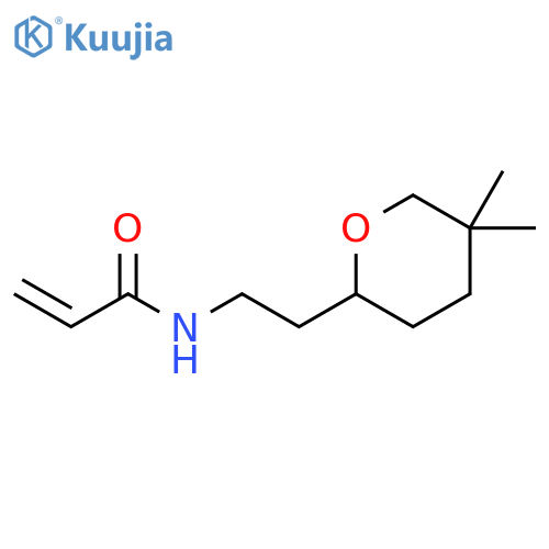 N-2-(5,5-dimethyloxan-2-yl)ethylprop-2-enamide structure
