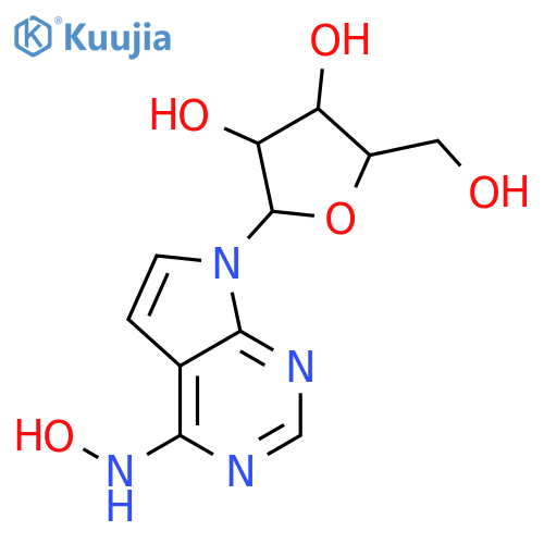 4H-Pyrrolo[2,3-d]pyrimidin-4-one,1,7-dihydro-7-b-D-ribofuranosyl-,oxime (9CI) structure