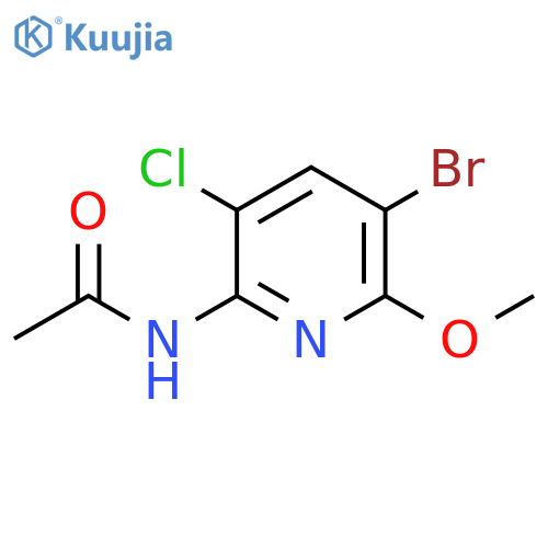 Acetamide, N-(5-bromo-3-chloro-6-methoxy-2-pyridinyl)- structure