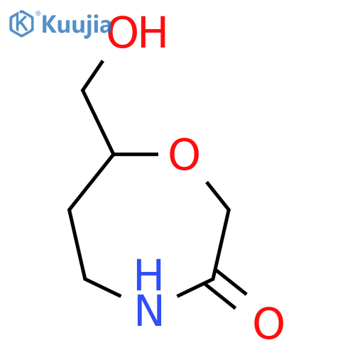 7-(Hydroxymethyl)-1,4-oxazepan-3-one structure