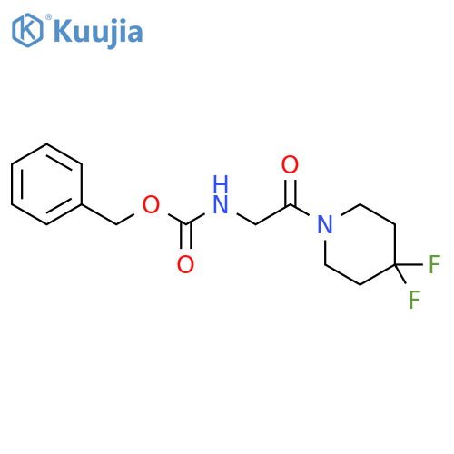 Benzyl N-[2-(4,4-difluoropiperidin-1-yl)-2-oxoethyl]carbamate structure