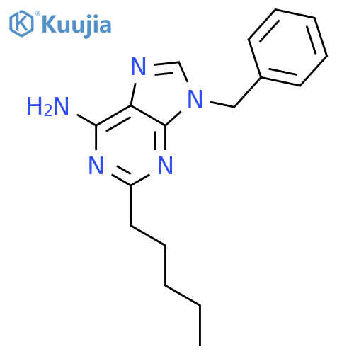 9H-Purin-6-amine, 2-pentyl-9-(phenylmethyl)- structure