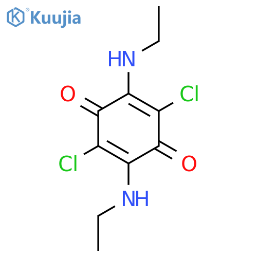 2,5-Cyclohexadiene-1,4-dione, 2,5-dichloro-3,6-bis(ethylamino)- structure