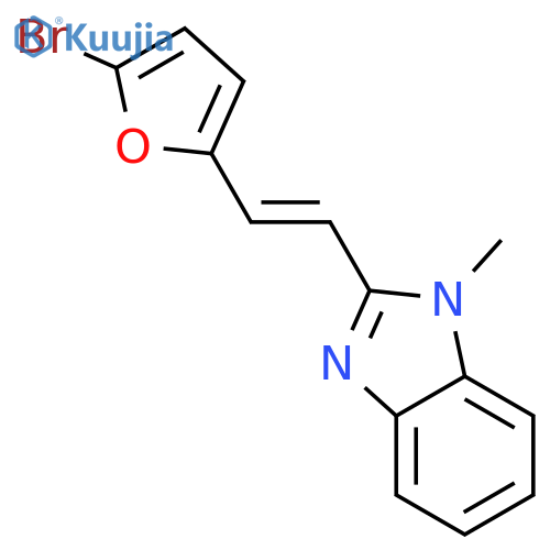 1H-Benzimidazole, 2-[2-(5-bromo-2-furanyl)ethenyl]-1-methyl- structure