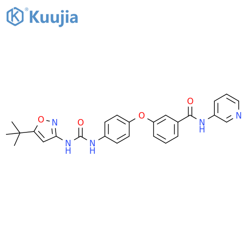 Benzamide,3-[4-[[[[5-(1,1-dimethylethyl)-3-isoxazolyl]amino]carbonyl]amino]phenoxy]-N-3-pyridinyl- structure