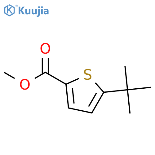 2-Thiophenecarboxylic acid, 5-(1,1-dimethylethyl)-, methyl ester structure