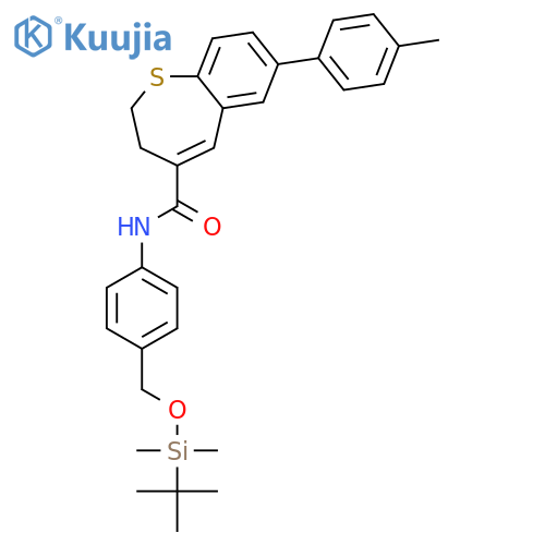 1-BENZOTHIEPIN-4-CARBOXAMIDE, N-[4-[[[(1,1-DIMETHYLETHYL)DIMETHYLSILYL]OXY]METHYL]PHENYL]-2,3-DIHYDRO-7-(4-METHYLPHENYL)- structure
