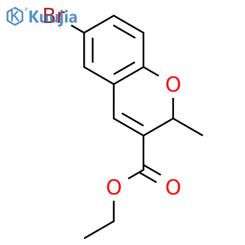 2H-1-Benzopyran-3-carboxylic acid, 6-bromo-2-methyl-, ethyl ester structure