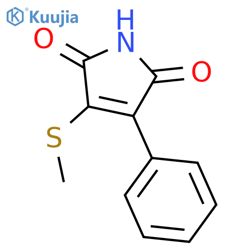 1H-Pyrrole-2,5-dione, 3-(methylthio)-4-phenyl- structure
