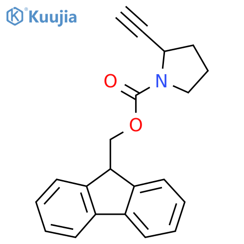 (9H-fluoren-9-yl)methyl 2-ethynylpyrrolidine-1-carboxylate structure