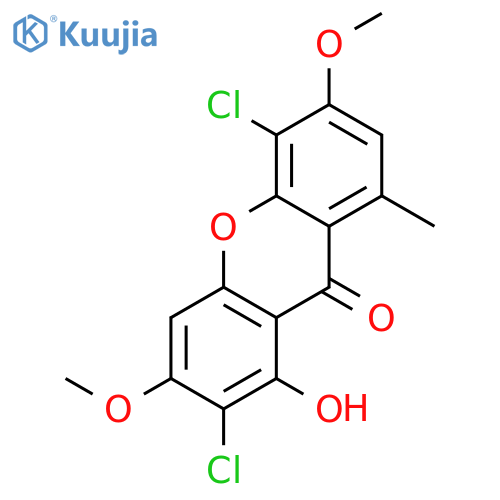 9H-Xanthen-9-one,2,5-dichloro-1-hydroxy-3,6-dimethoxy-8-methyl- structure