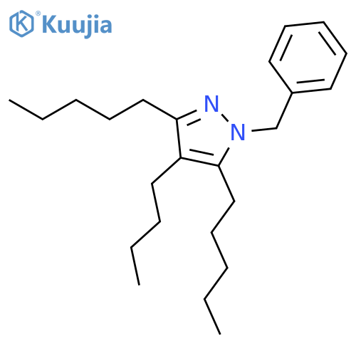 1H-Pyrazole, 4-butyl-3,5-dipentyl-1-(phenylmethyl)- structure