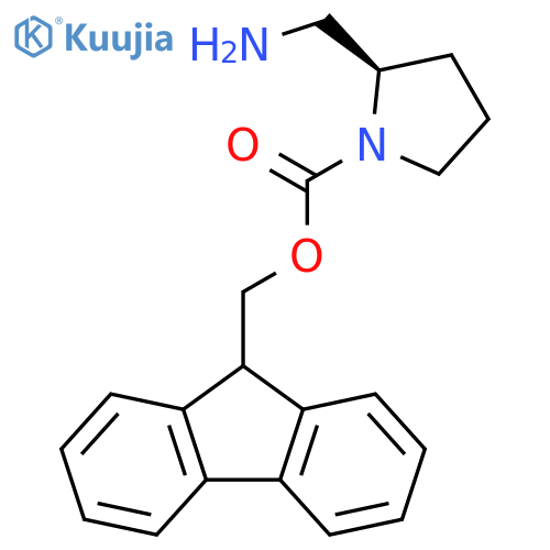 1-Pyrrolidinecarboxylic acid, 2-(aminomethyl)-, 9H-fluoren-9-ylmethyl ester, (2R structure