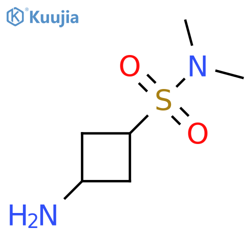 (1r,3r)-3-amino-N,N-dimethylcyclobutane-1-sulfonamide structure