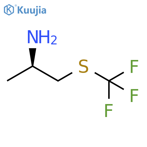 2-Propanamine, 1-[(trifluoromethyl)thio]-, (2R)- structure