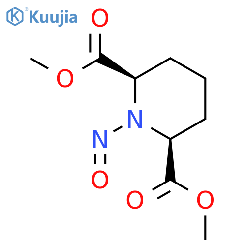 Dimethyl (2R,6S)-1-nitrosopiperidine-2,6-dicarboxylate structure