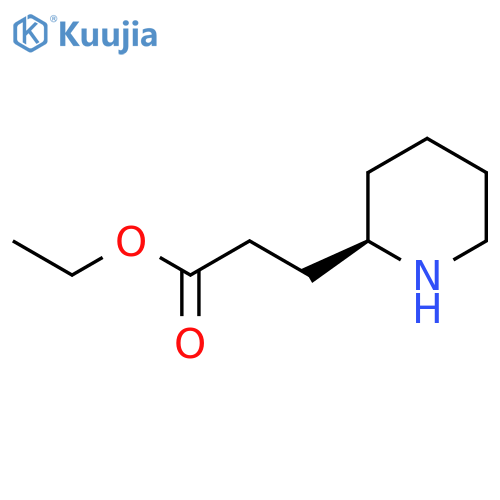 ethyl 3-[(2R)-piperidin-2-yl]propanoate structure