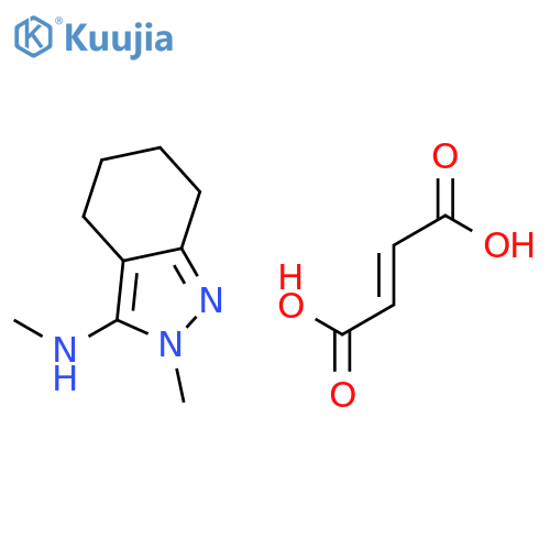 but-2-enedioic acid; N,2-dimethyl-4,5,6,7-tetrahydroindazol-3-amine structure