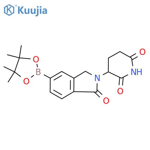 3-(1-Oxo-5-(4,4,5,5-tetramethyl-1,3,2-dioxaborolan-2-yl)isoindolin-2-yl)piperidine-2,6-dione structure