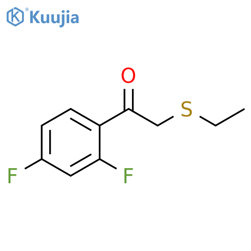 Ethanone, 1-(2,4-difluorophenyl)-2-(ethylthio)- structure