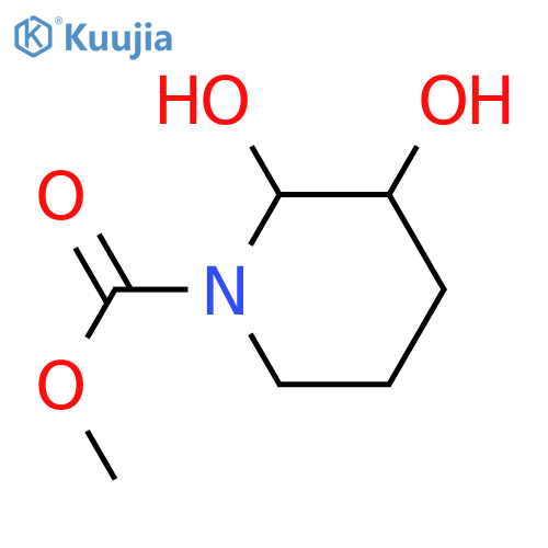 1-Piperidinecarboxylicacid, 2,3-dihydroxy-, methyl ester structure