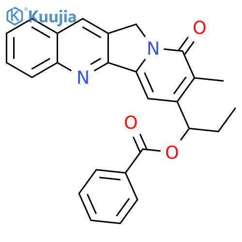 Indolizino[1,2-b]quinolin-9(11H)-one, 7-[1-(benzoyloxy)propyl]-8-methyl- structure
