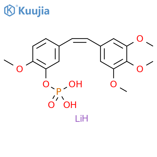 Phenol, 2-methoxy-5-[(1Z)-2-(3,4,5-trimethoxyphenyl)ethenyl]-, dihydrogen phosphate, monolithium salt (9CI) structure