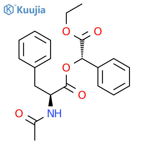L-Phenylalanine, N-acetyl-, (1S)-2-ethoxy-2-oxo-1-phenylethyl ester structure