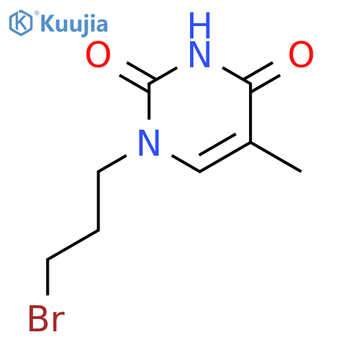 2,4(1H,3H)-Pyrimidinedione, 1-(3-bromopropyl)-5-methyl- structure