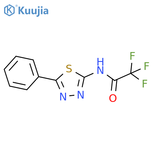 2,2,2-trifluoro-N-(5-phenyl-1,3,4-thiadiazol-2-yl)acetamide structure